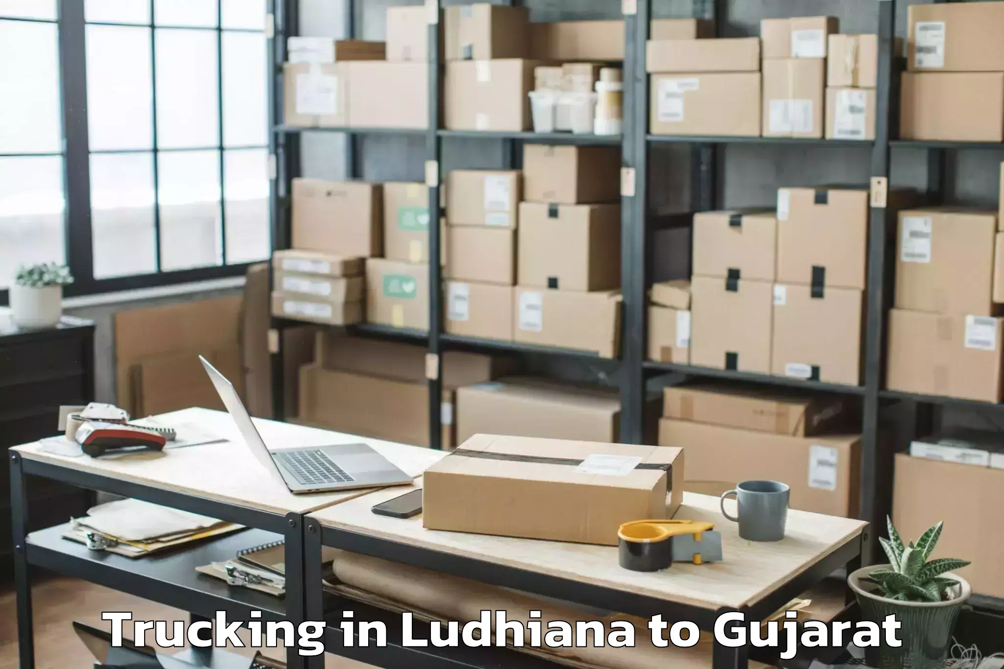 Book Ludhiana to Gujarat Technological Universi Trucking